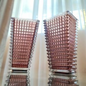 BROWN/ROSE BROWN GLASS VASE 11" TALL